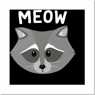 Meow Raccoon Posters and Art